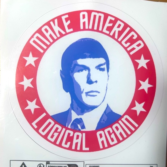 Star Trek - Mr. Spock “Make America Logical Again” Decal/Sticker 🇺🇸 - Picture 4 of 4